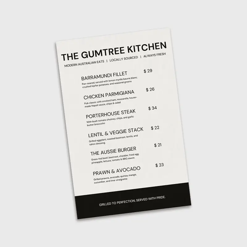 Menu Printing | Custom Printed Menus | Mixam